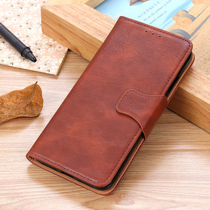 Split Leather Case Crazy Horse Style Phone Shell with Wallet and Stand for Oppo A16/A16s/A54s