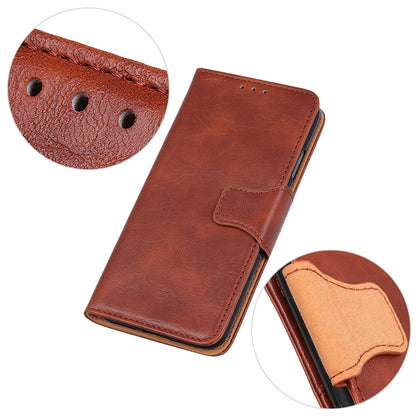 Split Leather Case Crazy Horse Style Phone Shell with Wallet and Stand for Oppo A16/A16s/A54s