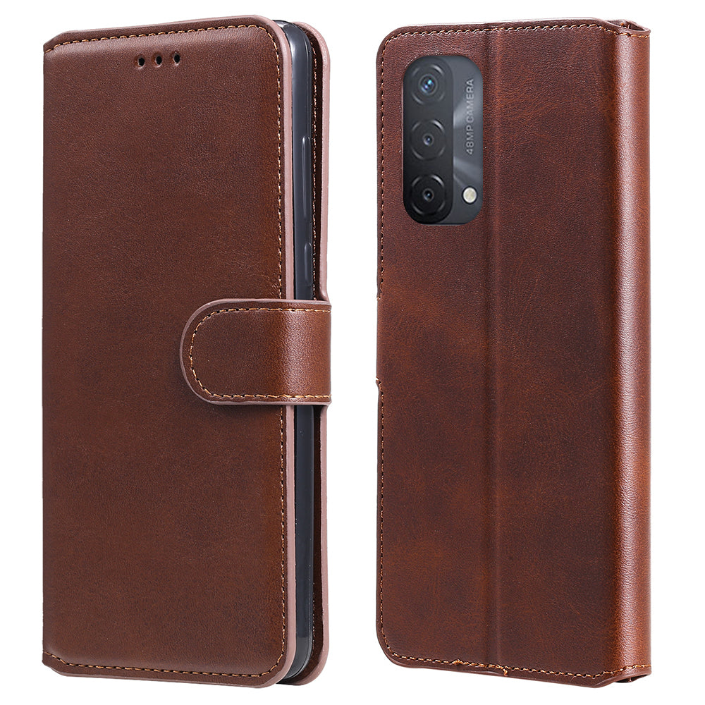 Fine Quality Wallet Stand Classic Style Flip Leather Phone Case for Oppo A93 5G/A74 5G/A54 5G