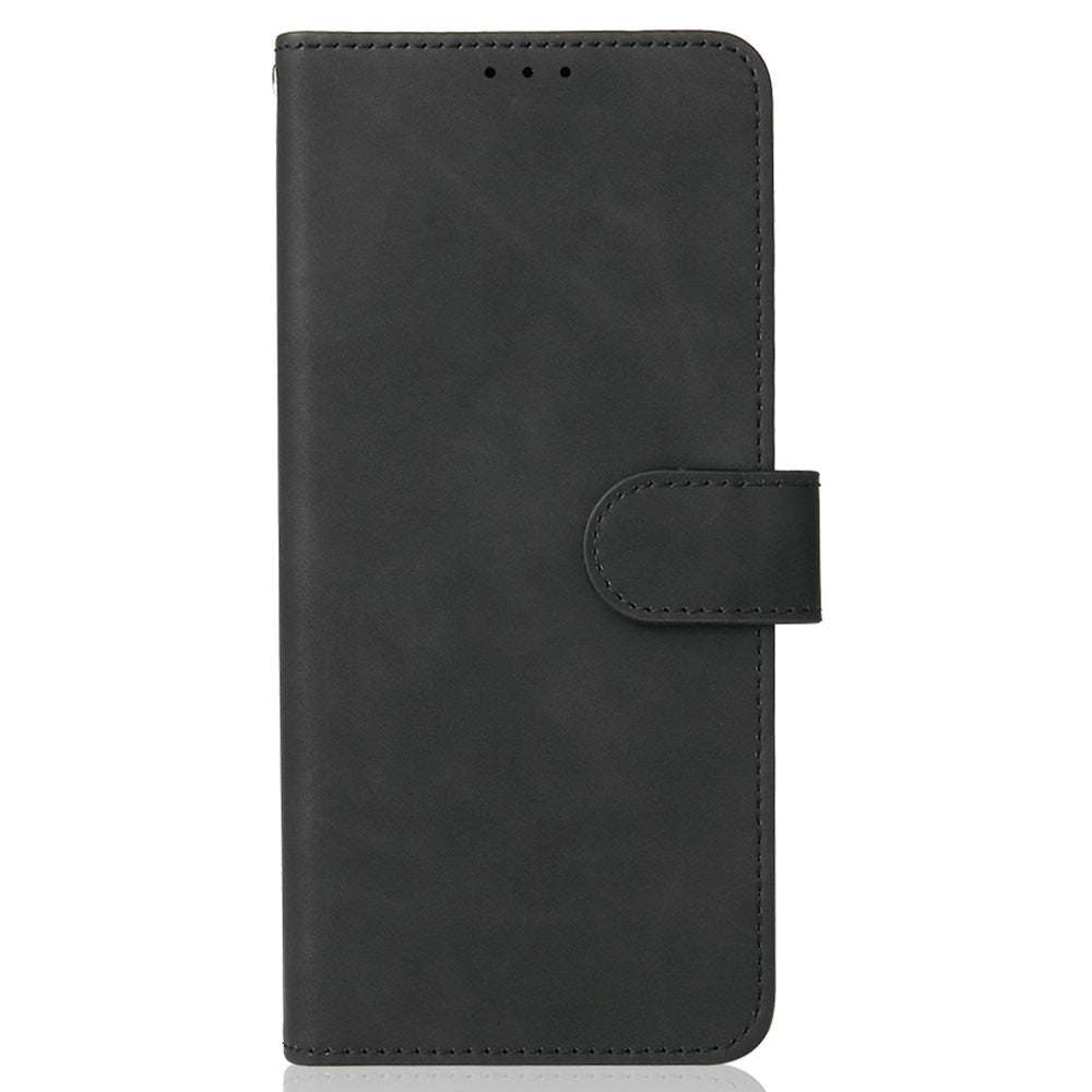 Skin-touch PU Leather Flip Folio Stand Magnetic Suction Strong Closure Wallet Phone Case with Strap for Oppo A16 / A53s 5G / A55 5G