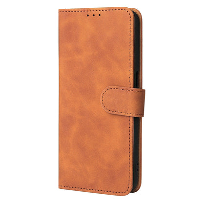 Skin-touch PU Leather Flip Folio Stand Magnetic Suction Strong Closure Wallet Phone Case with Strap for Oppo A16 / A53s 5G / A55 5G