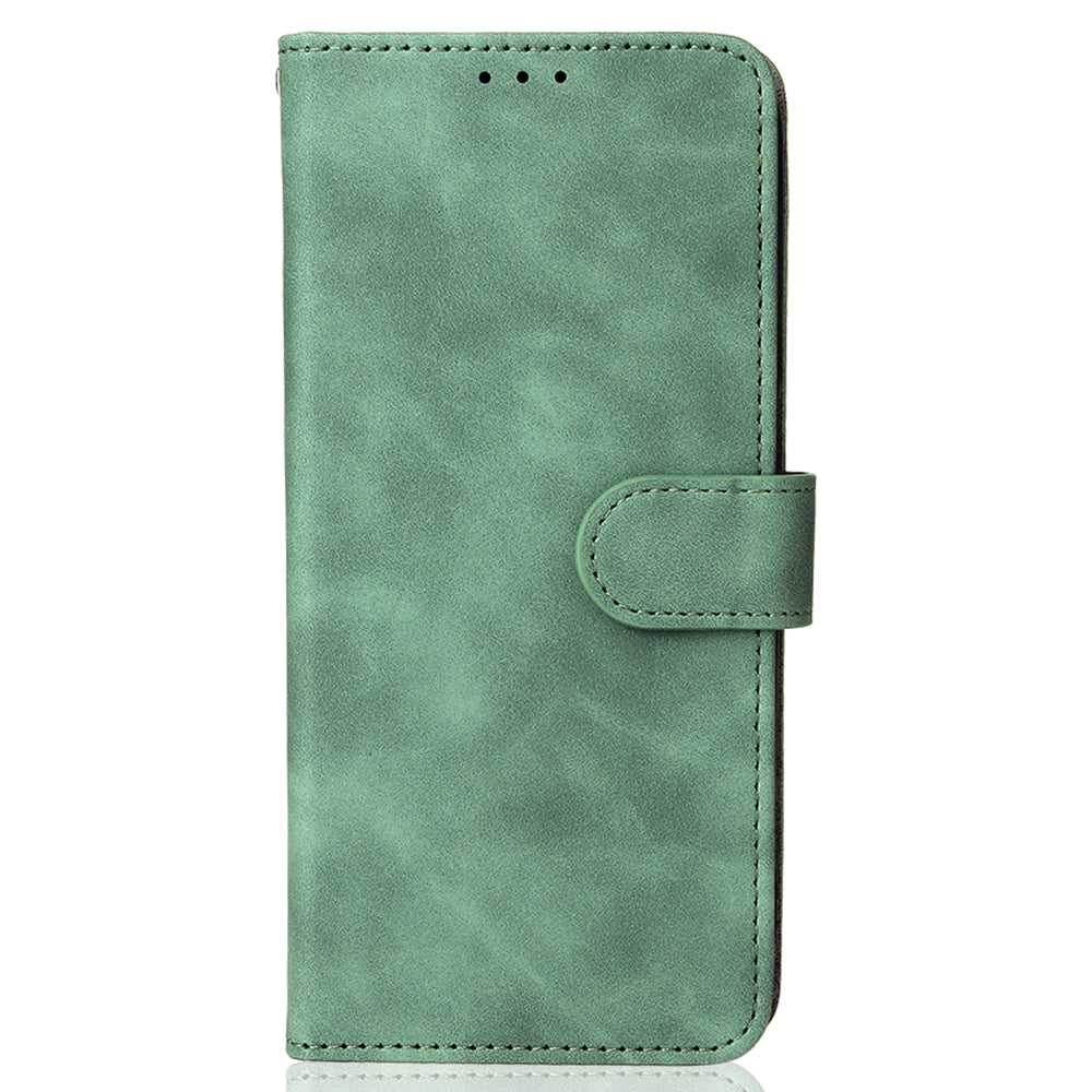 Skin-touch PU Leather Flip Folio Stand Magnetic Suction Strong Closure Wallet Phone Case with Strap for Oppo A16 / A53s 5G / A55 5G