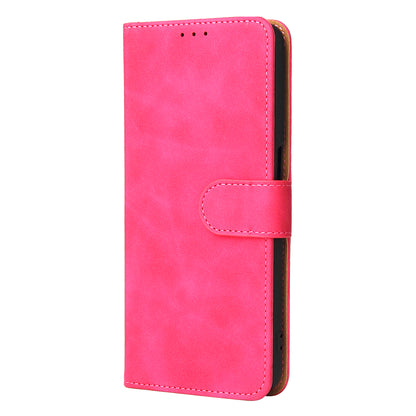 Skin-touch PU Leather Flip Folio Stand Magnetic Suction Strong Closure Wallet Phone Case with Strap for Oppo A16 / A53s 5G / A55 5G