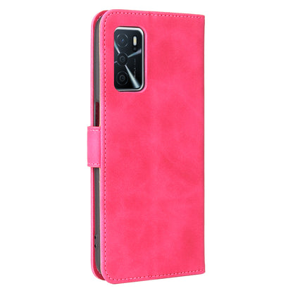 Skin-touch PU Leather Flip Folio Stand Magnetic Suction Strong Closure Wallet Phone Case with Strap for Oppo A16 / A53s 5G / A55 5G