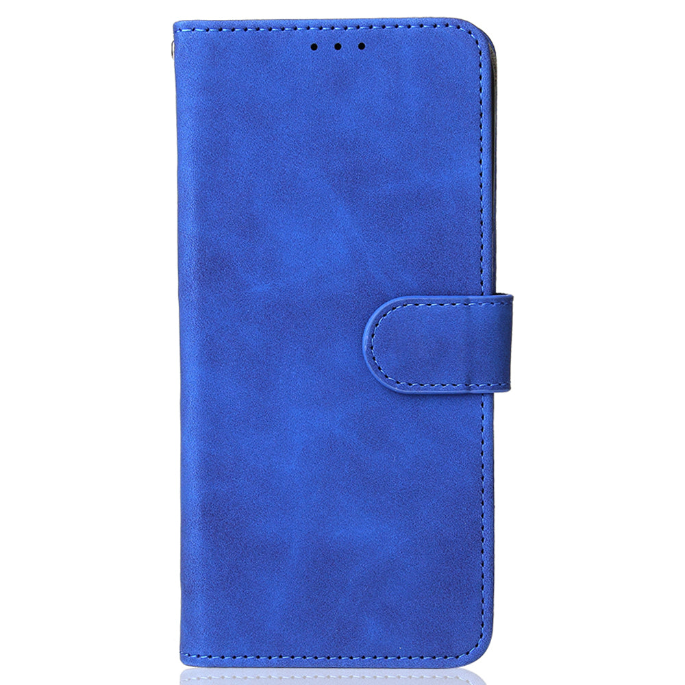 Skin-touch PU Leather Flip Folio Stand Magnetic Suction Strong Closure Wallet Phone Case with Strap for Oppo A16 / A53s 5G / A55 5G