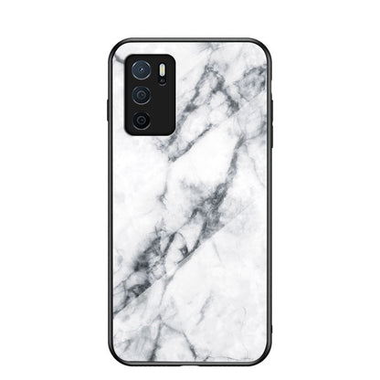 Marble Stylish Design Tempered Glass Anti-Scratch Shockproof Cover for Oppo A16/A16s/A54s