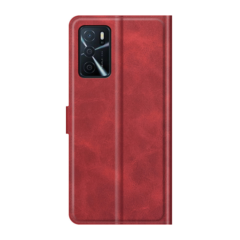 Shockproof Stand PU Leather Wallet Flip Protective Cover with Magnetic Closure for Oppo A16/A16s/A54s