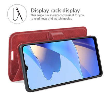 Shockproof Stand PU Leather Wallet Flip Protective Cover with Magnetic Closure for Oppo A16/A16s/A54s