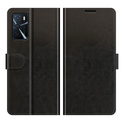 PU Leather Crazy Horse Texture Stand Wallet Design Magnetic Closure Phone Cover for Oppo A16/A16s/A54s