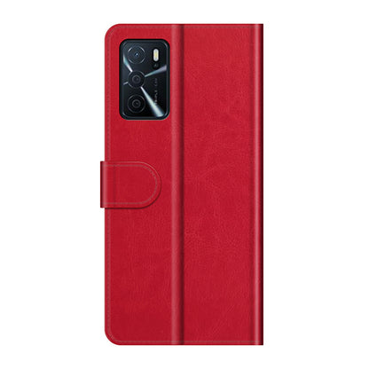 PU Leather Crazy Horse Texture Stand Wallet Design Magnetic Closure Phone Cover for Oppo A16/A16s/A54s