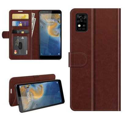 PU Leather Crazy Horse Texture Stand Wallet Design Magnetic Closure Phone Cover for Oppo A16/A16s/A54s