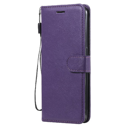 KT Leather Series-2 Wallet Design Anti-Scratch Leather Stand Phone Casing with Handy Strap for Oppo A94 5G/F19 Pro+ 5G/A95 5G/Reno5 Z 5G