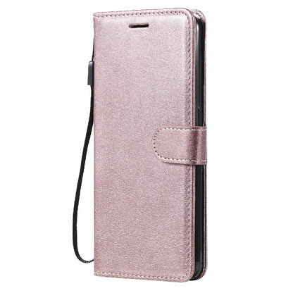 KT Leather Series-2 Wallet Design Anti-Scratch Leather Stand Phone Casing with Handy Strap for Oppo A94 5G/F19 Pro+ 5G/A95 5G/Reno5 Z 5G