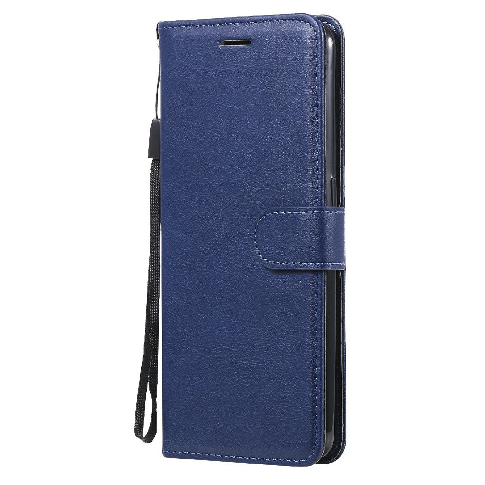 KT Leather Series-2 Wallet Design Anti-Scratch Leather Stand Phone Casing with Handy Strap for Oppo A94 5G/F19 Pro+ 5G/A95 5G/Reno5 Z 5G