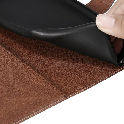 KT Leather Series-2 Wallet Design Anti-Scratch Leather Stand Phone Casing with Handy Strap for Oppo A94 5G/F19 Pro+ 5G/A95 5G/Reno5 Z 5G