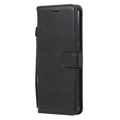 KT Leather Series-2 Wallet Design Anti-Scratch Leather Stand Phone Casing with Handy Strap for Oppo A94 5G/F19 Pro+ 5G/A95 5G/Reno5 Z 5G