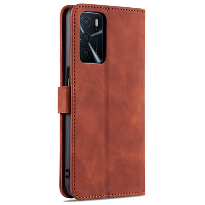 AZNS Wallet Stand Design PU Leather All-round Protection Phone Cover Case for Oppo A16/A16S/A54S