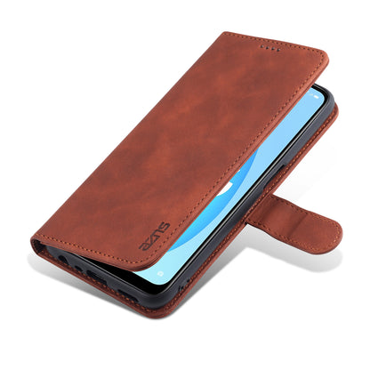 AZNS Wallet Stand Design PU Leather All-round Protection Phone Cover Case for Oppo A16/A16S/A54S