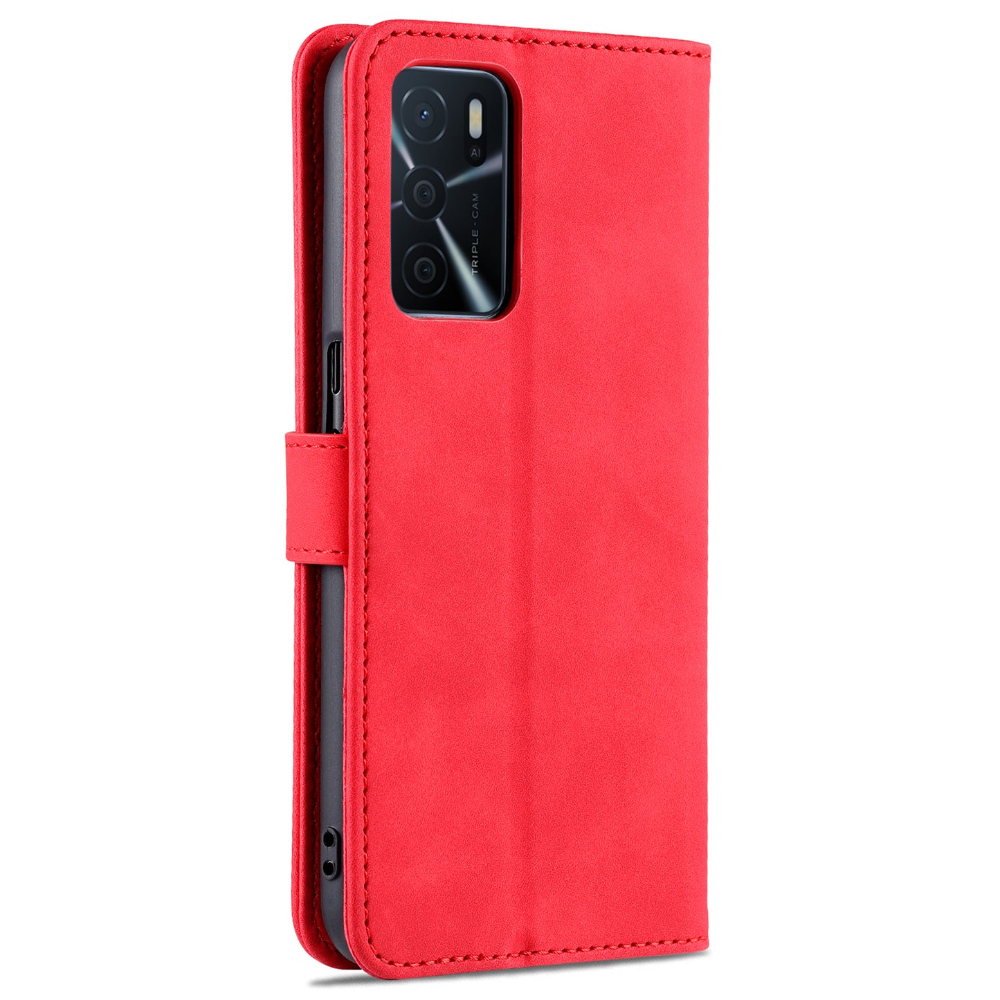 AZNS Wallet Stand Design PU Leather All-round Protection Phone Cover Case for Oppo A16/A16S/A54S