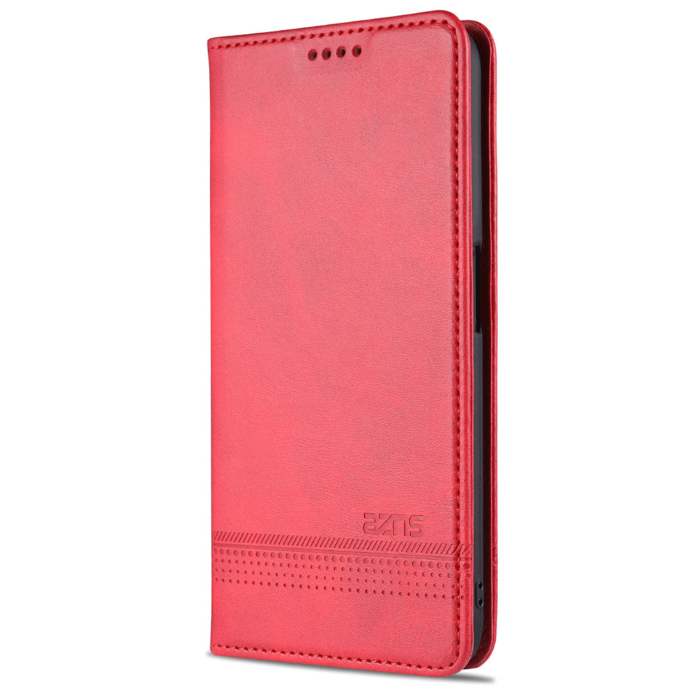 AZNS Shockproof Auto-absorbed Wallet Design PU Leather Folio Flip Phone Protective Case for OPPO A16 / A16s / A54s