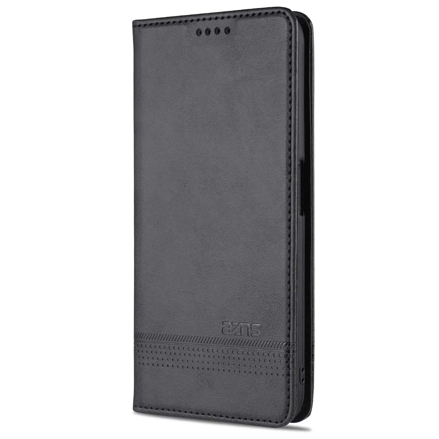 AZNS Shockproof Auto-absorbed Wallet Design PU Leather Folio Flip Phone Protective Case for OPPO A16 / A16s / A54s