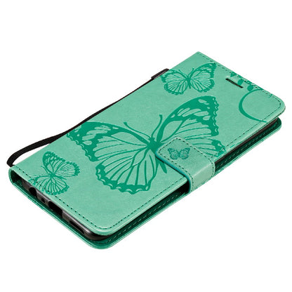 KT Imprinting Flower Series-2 Butterfly Pattern Imprinting Protective Shockproof Magnetic Clasp Wallet Leather Phone Cover Case with Stand for Oppo Reno5 4G/5G/Reno5 K/Find X3 Lite