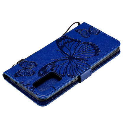 KT Imprinting Flower Series-2 Butterfly Pattern Imprinting Protective Shockproof Magnetic Clasp Wallet Leather Phone Cover Case with Stand for Oppo Reno5 4G/5G/Reno5 K/Find X3 Lite