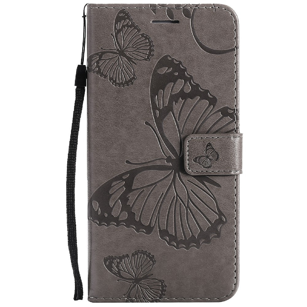 KT Imprinting Flower Series-2 Butterfly Pattern Imprinting Protective Shockproof Magnetic Clasp Wallet Leather Phone Cover Case with Stand for Oppo Reno5 4G/5G/Reno5 K/Find X3 Lite