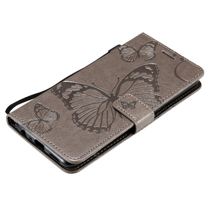 KT Imprinting Flower Series-2 Butterfly Pattern Imprinting Protective Shockproof Magnetic Clasp Wallet Leather Phone Cover Case with Stand for Oppo Reno5 4G/5G/Reno5 K/Find X3 Lite