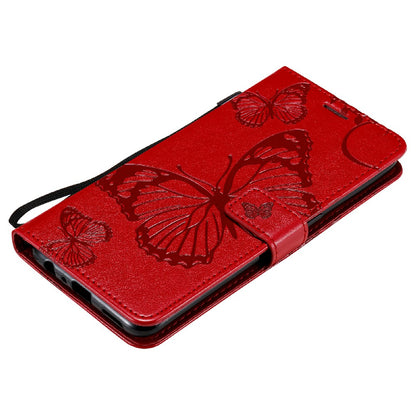 KT Imprinting Flower Series-2 Butterfly Pattern Imprinting Protective Shockproof Magnetic Clasp Wallet Leather Phone Cover Case with Stand for Oppo Reno5 4G/5G/Reno5 K/Find X3 Lite