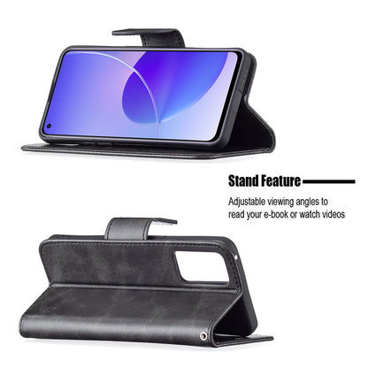 360Â° Full Coverage Anti-Scratch Stylish PU Leather Smartphone Wallet Stand Case for Oppo Reno6 5G