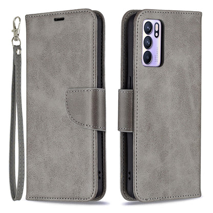 360° Full Coverage Anti-Scratch Stylish PU Leather Smartphone Wallet Stand Case for Oppo Reno6 5G