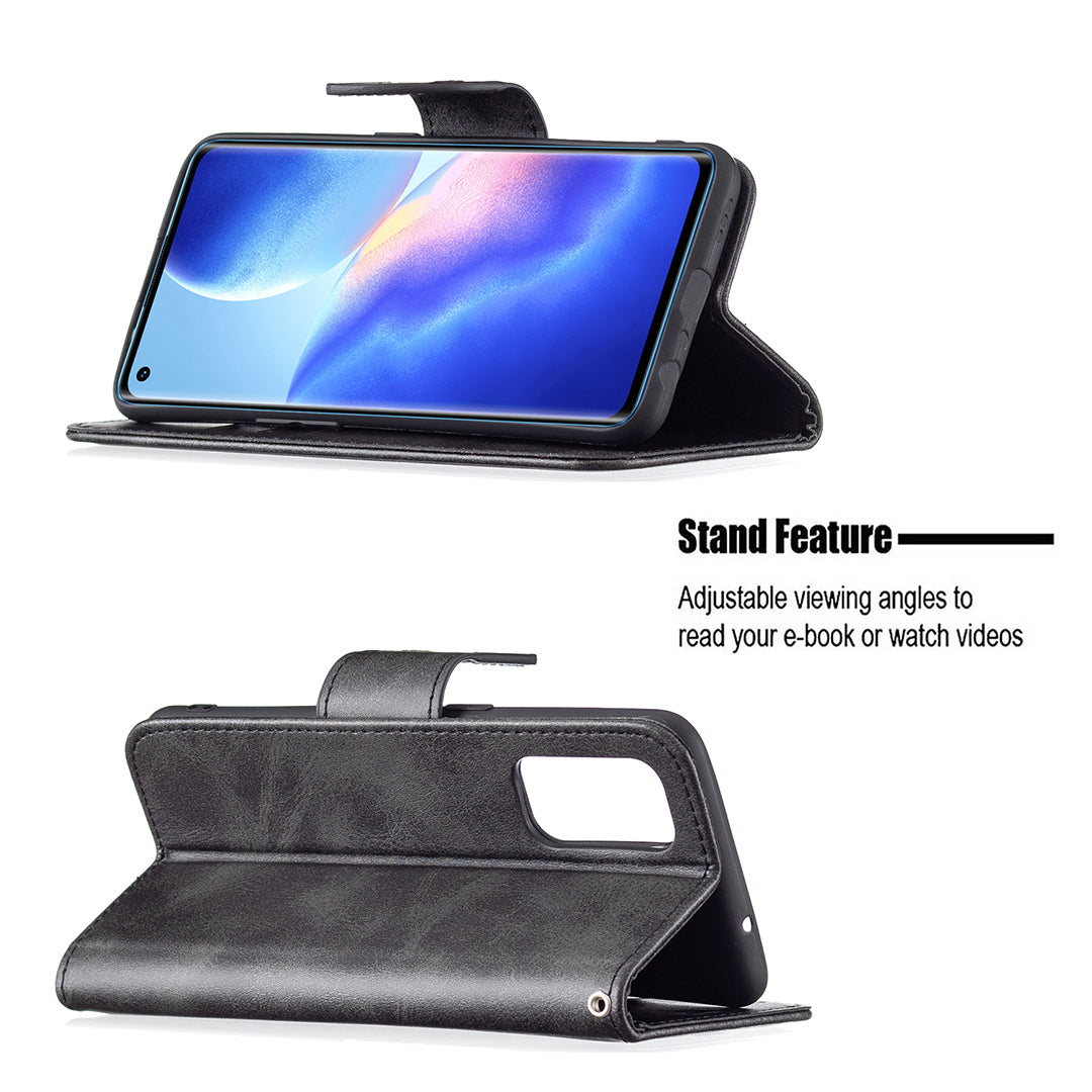 All-Inclusive Wear-Resistant PU Leather Smartphone Wallet Stand Case for Oppo Reno5 4G/Reno5 5G/Reno5 K/Find X3 Lite