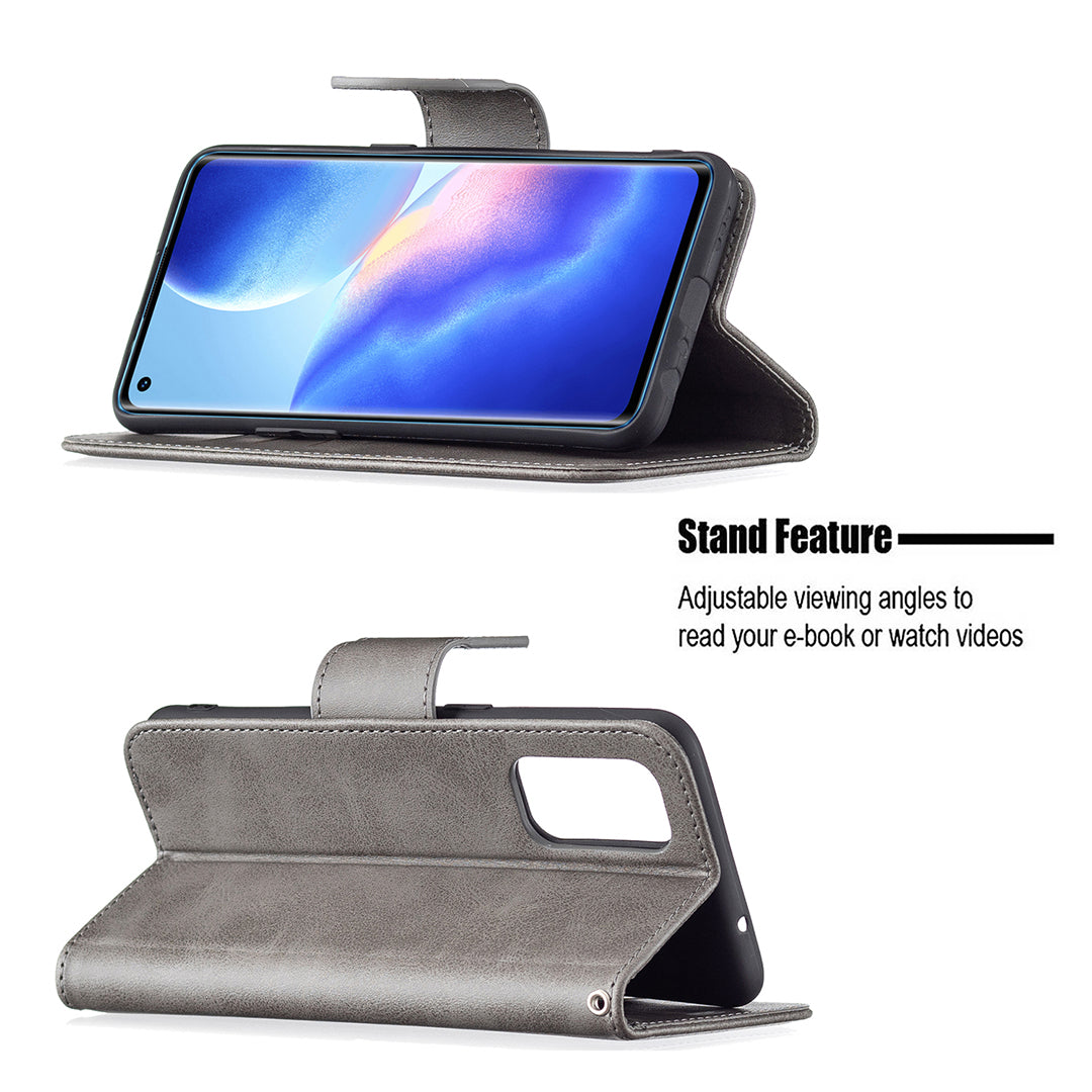 All-Inclusive Wear-Resistant PU Leather Smartphone Wallet Stand Case for Oppo Reno5 4G/Reno5 5G/Reno5 K/Find X3 Lite