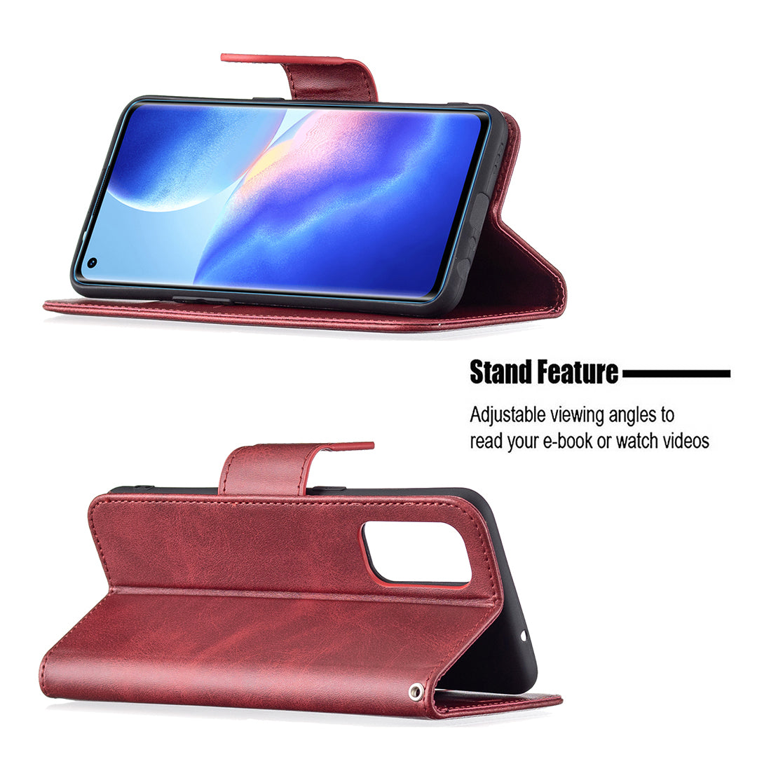 All-Inclusive Wear-Resistant PU Leather Smartphone Wallet Stand Case for Oppo Reno5 4G/Reno5 5G/Reno5 K/Find X3 Lite