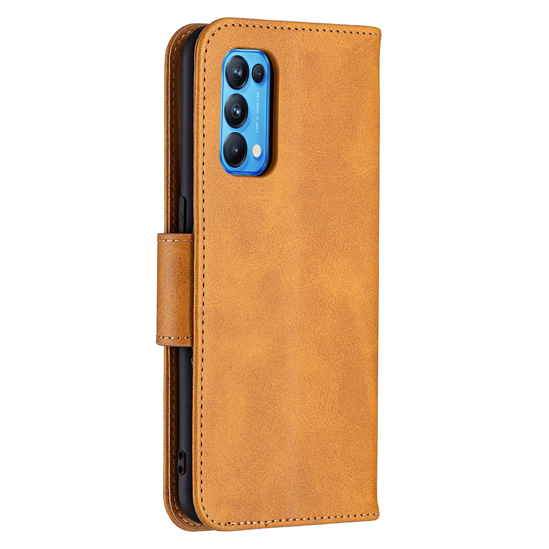 All-Inclusive Wear-Resistant PU Leather Smartphone Wallet Stand Case for Oppo Reno5 4G/Reno5 5G/Reno5 K/Find X3 Lite