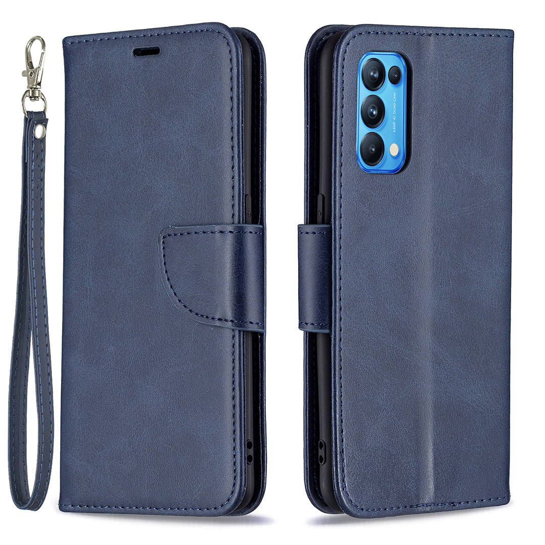 All-Inclusive Wear-Resistant PU Leather Smartphone Wallet Stand Case for Oppo Reno5 4G/Reno5 5G/Reno5 K/Find X3 Lite