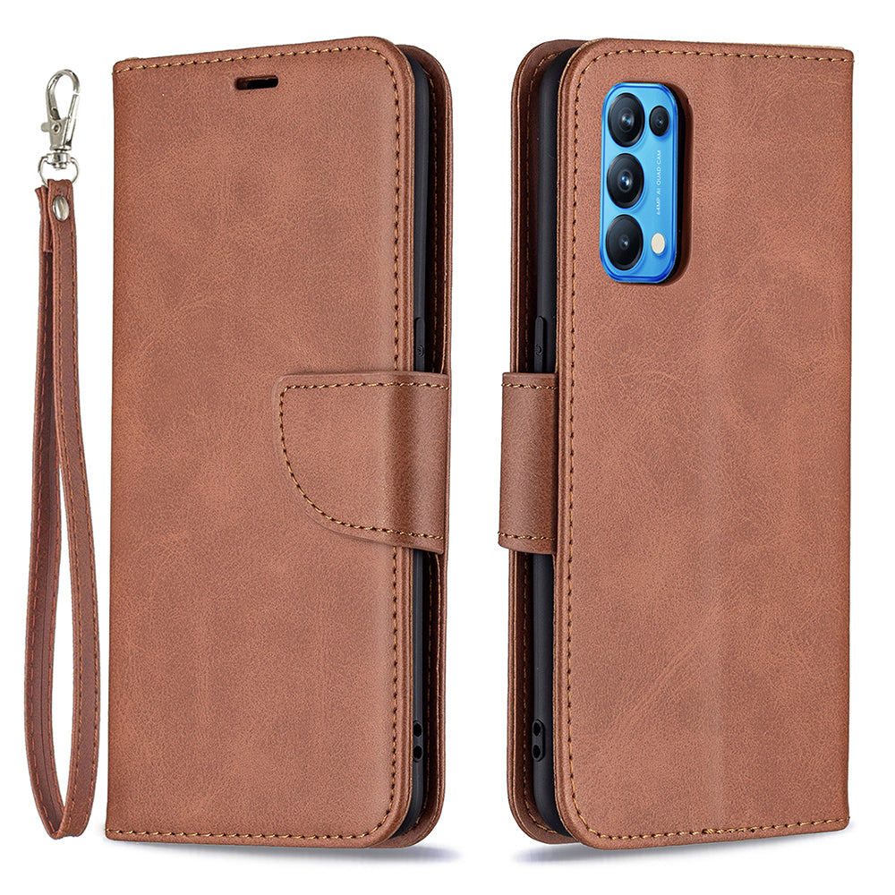 All-Inclusive Wear-Resistant PU Leather Smartphone Wallet Stand Case for Oppo Reno5 4G/Reno5 5G/Reno5 K/Find X3 Lite