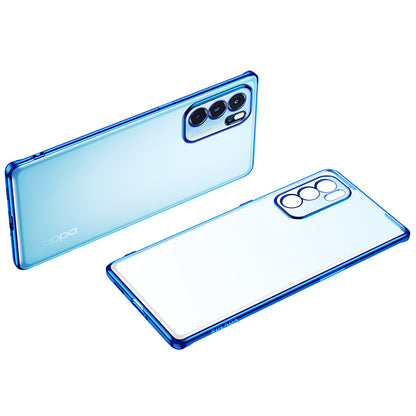 SULADA Natural Color Series Electroplating Soft TPU Transparent Back Case Cell Phone Cover Protector for Oppo Reno6 Pro 5G (MediaTek)