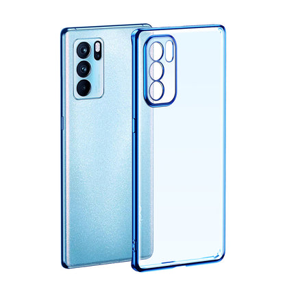 SULADA Natural Color Series Electroplating Soft TPU Transparent Back Case Cell Phone Cover Protector for Oppo Reno6 Pro 5G (MediaTek)