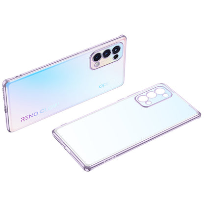 SULADA Natural Color Series Electroplating Frame Design Flexible TPU Case Cell Phone Cover Protector for Oppo Reno5 4G/Reno5 5G/Reno5 K/Find X3 Lite