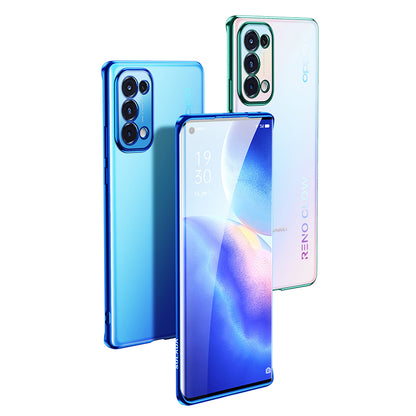 SULADA Natural Color Series Electroplating Frame Design Flexible TPU Case Cell Phone Cover Protector for Oppo Reno5 4G/Reno5 5G/Reno5 K/Find X3 Lite