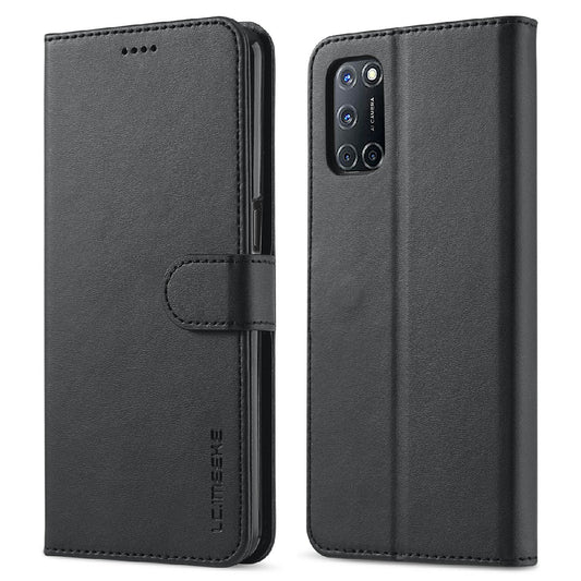 LC.IMEEKE Wallet Design Leather Phone Stand Case Shell for Oppo Reno5 4G/5G / Reno5 K 4G/5G / Find X3 Lite