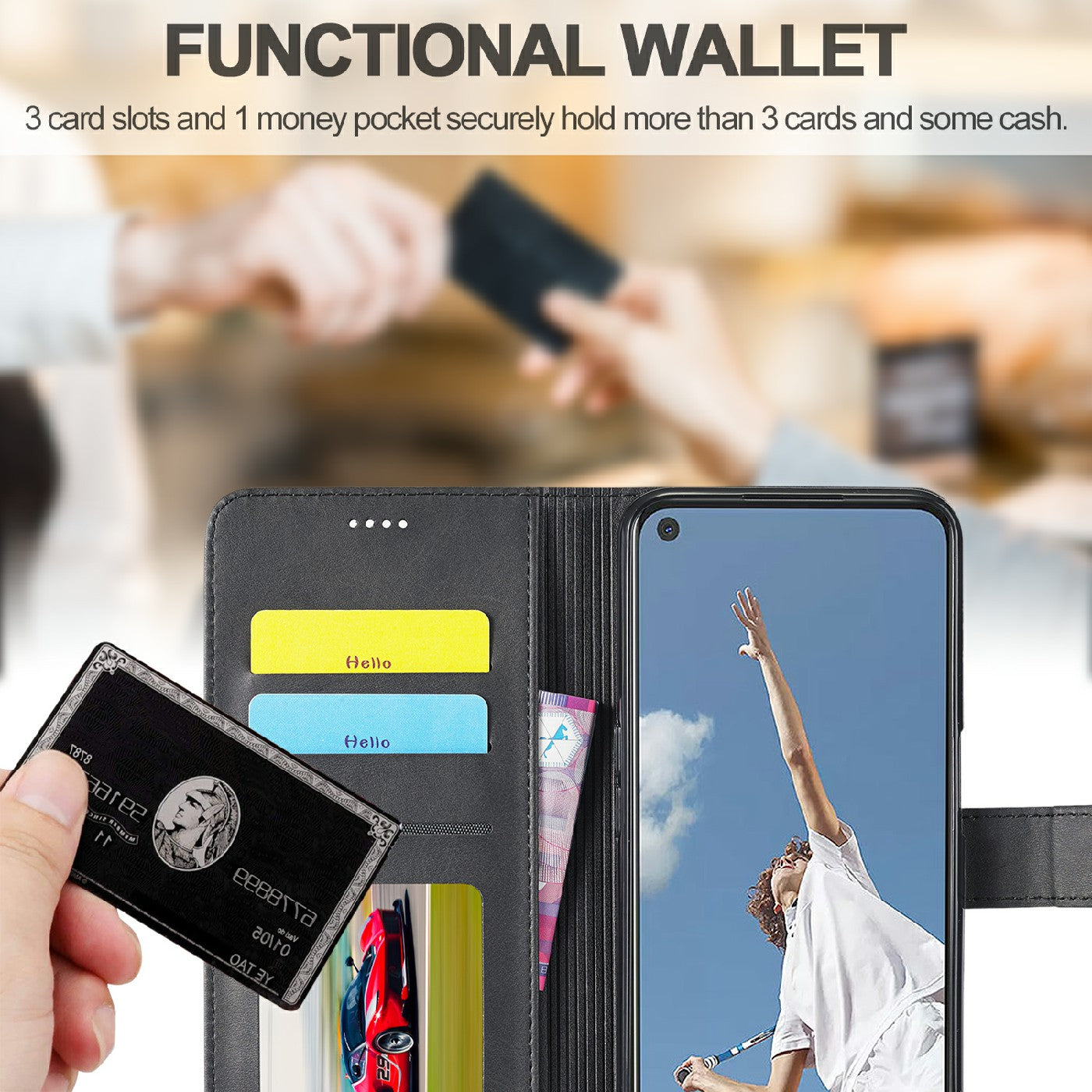 LC.IMEEKE Wallet Design Leather Phone Stand Case Shell for Oppo Reno5 4G/5G / Reno5 K 4G/5G / Find X3 Lite