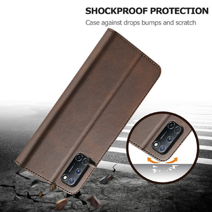 LC.IMEEKE Wallet Design Leather Phone Stand Case Shell for Oppo Reno5 4G/5G / Reno5 K 4G/5G / Find X3 Lite