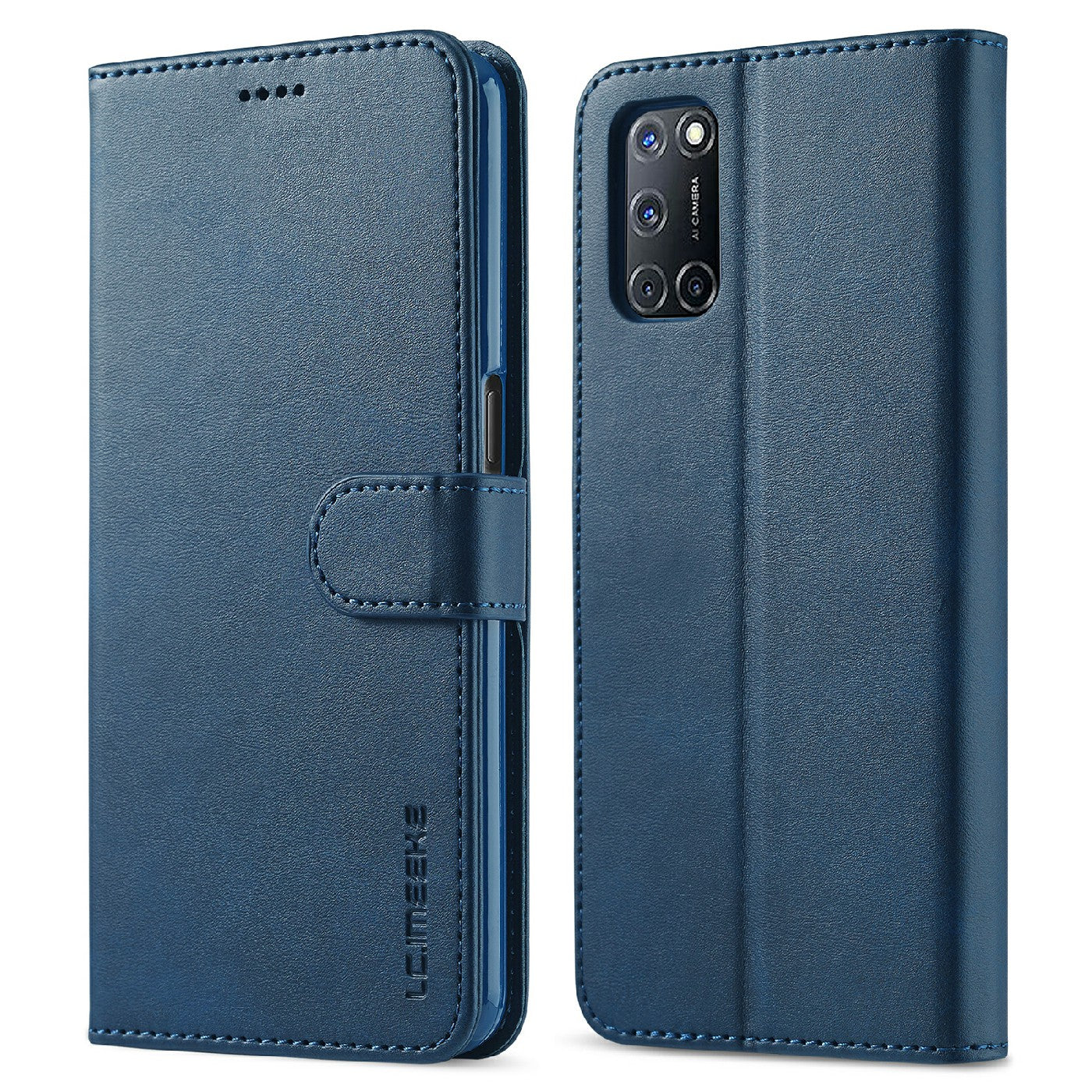 LC.IMEEKE Wallet Design Leather Phone Stand Case Shell for Oppo Reno5 4G/5G / Reno5 K 4G/5G / Find X3 Lite