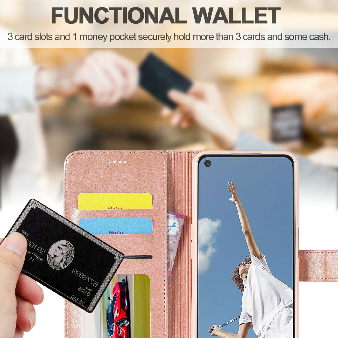 LC.IMEEKE Wallet Design Leather Phone Stand Case Shell for Oppo Reno5 4G/5G / Reno5 K 4G/5G / Find X3 Lite