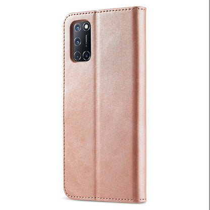 LC.IMEEKE Wallet Design Leather Phone Stand Case Shell for Oppo Reno5 4G/5G / Reno5 K 4G/5G / Find X3 Lite