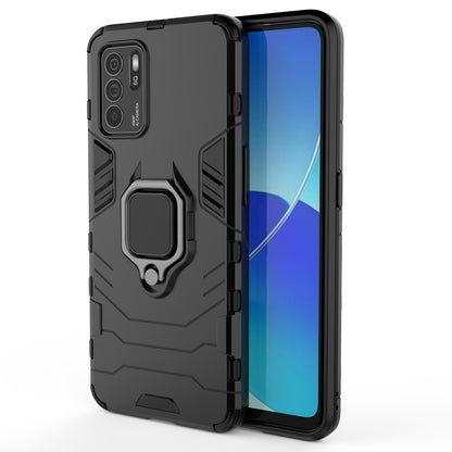 Ring Kickstand Shockproof Dual Layered Hard PC Soft TPU Protective Case for OPPO Reno6 Z