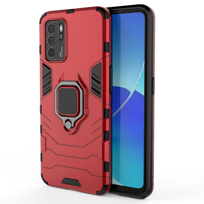 Ring Kickstand Shockproof Dual Layered Hard PC Soft TPU Protective Case for OPPO Reno6 Z